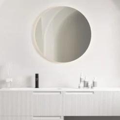 Specchi Da Parete-Selezionato da Mazzolaluce Specchiera tonda da bagno touch 60 cmled 4000k antiappannamento ip44
