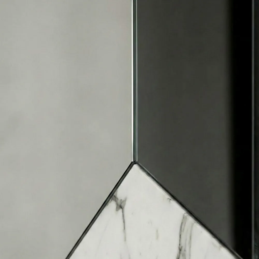 Specchi Da Parete-Selezionato da Mazzolaluce Specchio da parete 100cm design moderno per ingreso vetro marmo