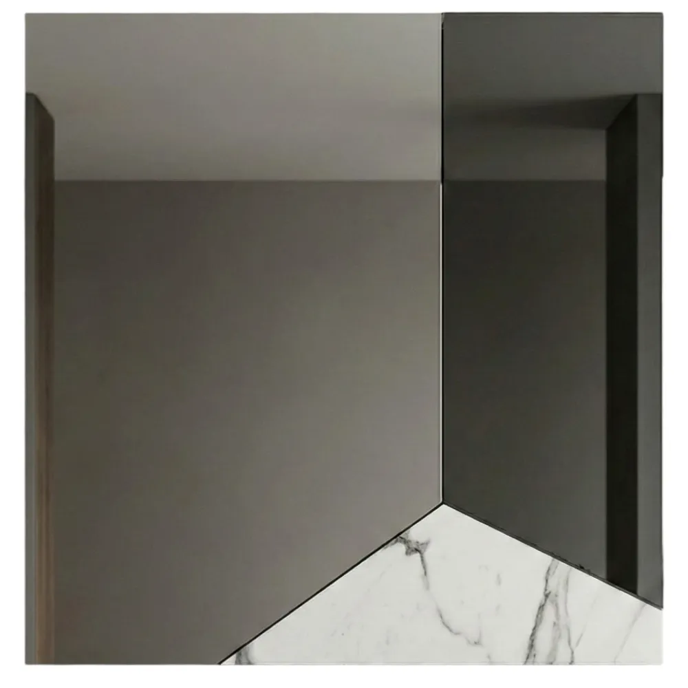 Specchi Da Parete-Selezionato da Mazzolaluce Specchio da parete 100cm design moderno per ingreso vetro marmo