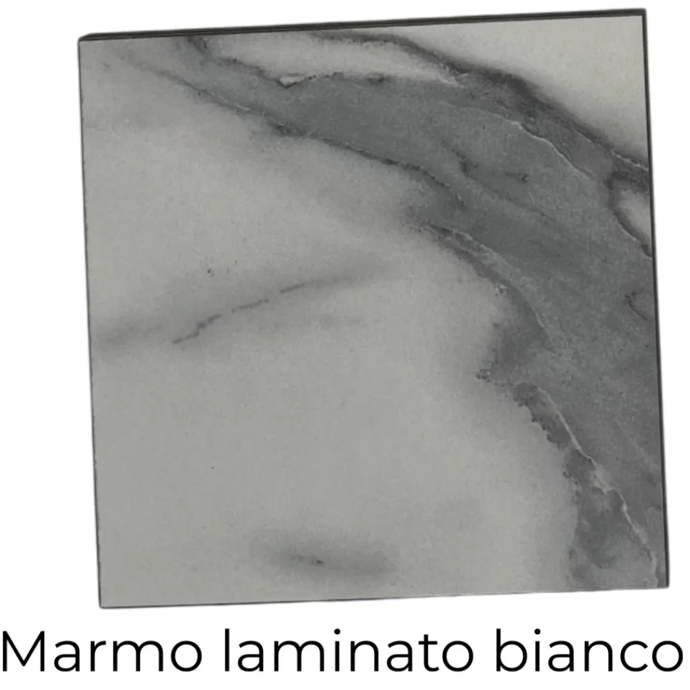 Specchi Da Parete-Selezionato da Mazzolaluce Specchio da parete 100cm design moderno per ingreso vetro marmo