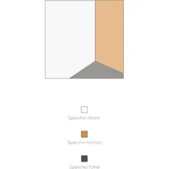 Specchi Da Parete-Selezionato da Mazzolaluce Specchio da parete 100cm moderno quadrato vetro fume-bronzo