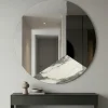 Specchi Da Parete-Selezionato da Mazzolaluce Specchio da parete 100cm rotondo design moderno fume-marmo