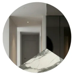 Specchi Da Parete-Selezionato da Mazzolaluce Specchio da parete 100cm rotondo design moderno fume-marmo