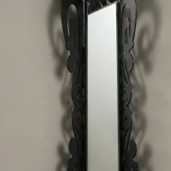 Specchi Da Parete-Selezionato da Mazzolaluce Specchio da parete design classico nero 80x100 per ingresso