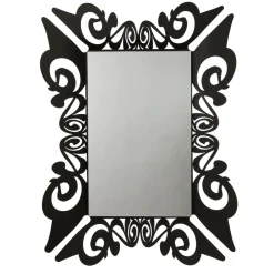 Specchi Da Parete-Selezionato da Mazzolaluce Specchio da parete design classico nero 80x100 per ingresso