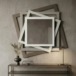 Specchi Da Parete-Selezionato da Mazzolaluce Specchio da parete design moderno quadrati 87x87 per ingresso