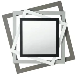 Specchi Da Parete-Selezionato da Mazzolaluce Specchio da parete design 87x87 fango alluminio bianco marmo nero