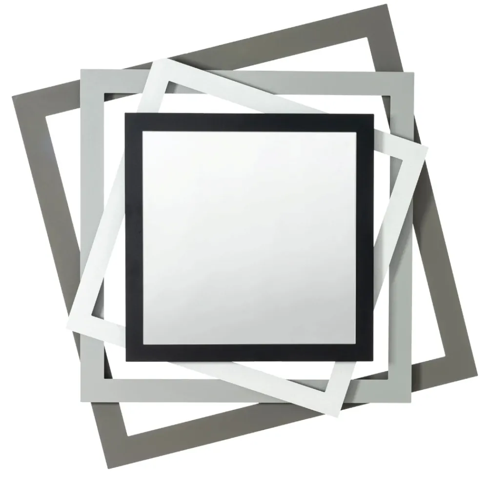 Specchi Da Parete-Selezionato da Mazzolaluce Specchio da parete design 87x87 fango alluminio bianco marmo nero