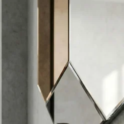 Specchi Da Parete-Selezionato da Mazzolaluce Specchio da parete esagonale 86x100 vetro chiaro bronzo fume design