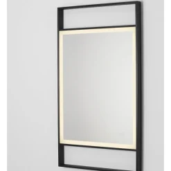 Specchi Da Parete-Selezionato da Mazzolaluce Specchio da parete moderno nero touch led 4000k ip44 antiappannamento