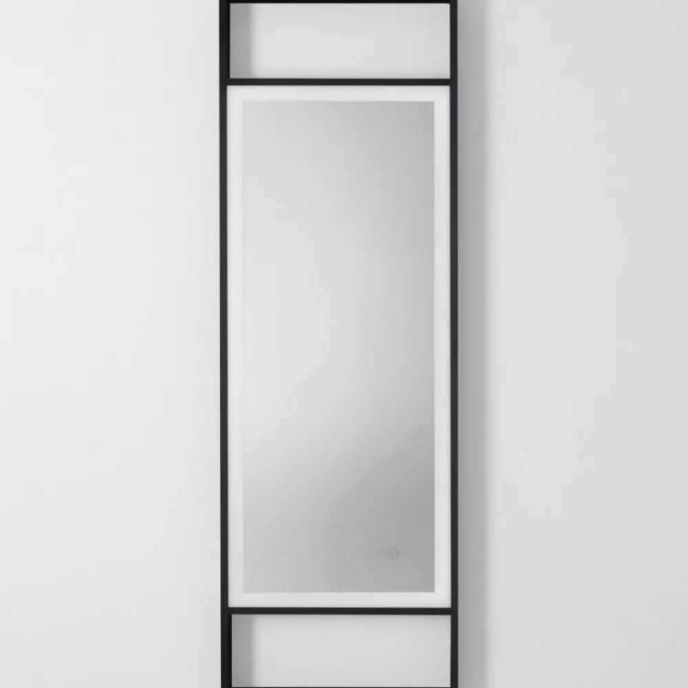 Specchi Da Parete-Selezionato da Mazzolaluce Specchio da parete rettangolare design moderno touch led 4000k nero