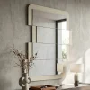 Specchi Da Parete-Selezionato da Mazzolaluce Specchio da parete zig zag avorio design moderno 63x82