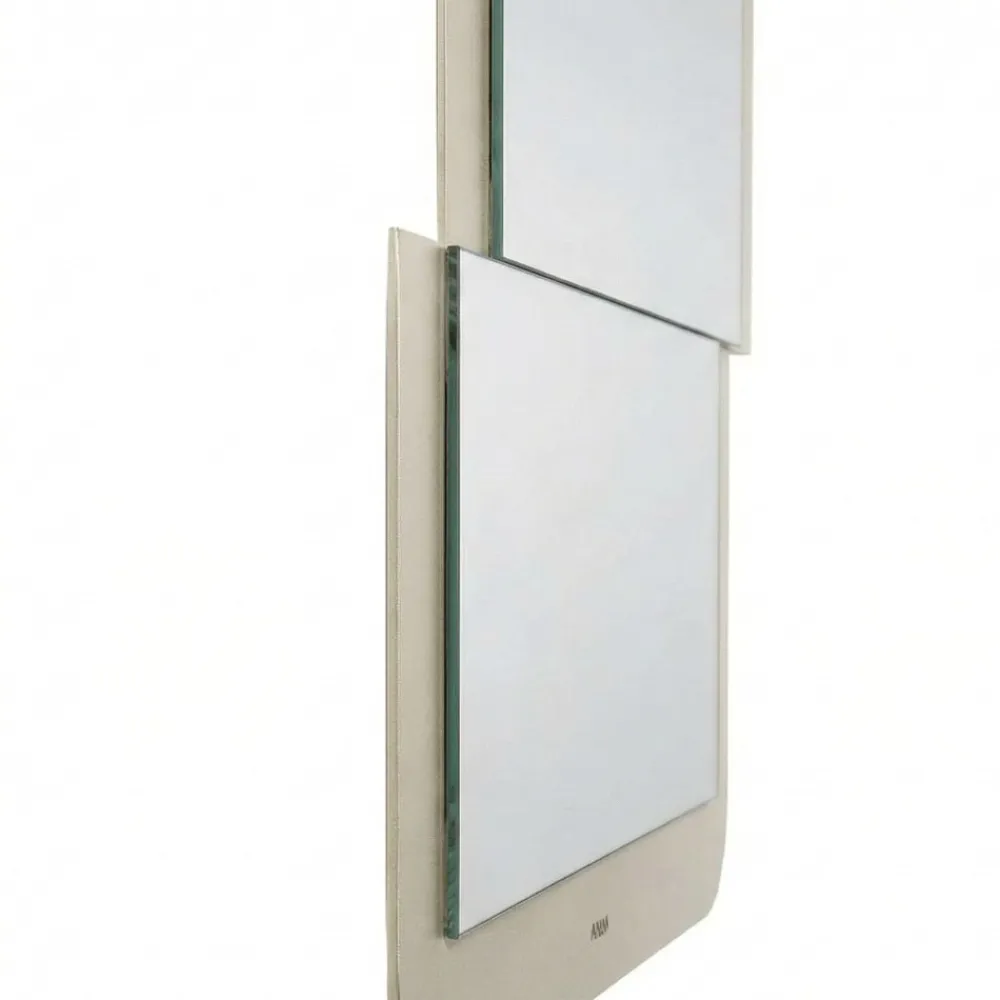Specchi Da Parete-Selezionato da Mazzolaluce Specchio da parete zig zag avorio design moderno 63x82