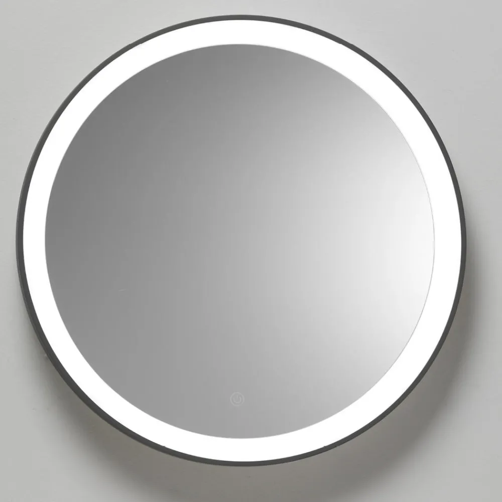 Specchi Da Parete-Vivida International Specchio ovale vivida lifering bronzo led touch 25w 3000k