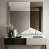 Specchi Da Parete-Selezionato da Mazzolaluce Specchio quadrato da parete 80cm design fume - marmo laminato