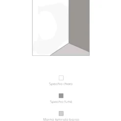Specchi Da Parete-Selezionato da Mazzolaluce Specchio quadrato da parete 80cm design fume - marmo laminato