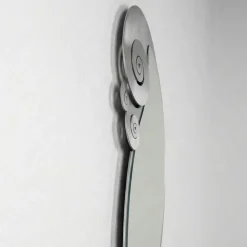 Specchi Da Parete-Selezionato da Mazzolaluce Specchio verticale 63x130 contemporaneo foglia argento per ingresso