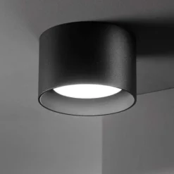 Faretti Da Soffitto-Ideal Lux Spike pl1 nero faretto da soffitto cilindro gx53 9w 3000k