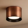 Faretti Da Soffitto-Ideal Lux Spike pl1 round faretto tondo rame