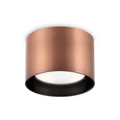 Faretti Da Soffitto-Ideal Lux Spike pl1 round faretto tondo rame