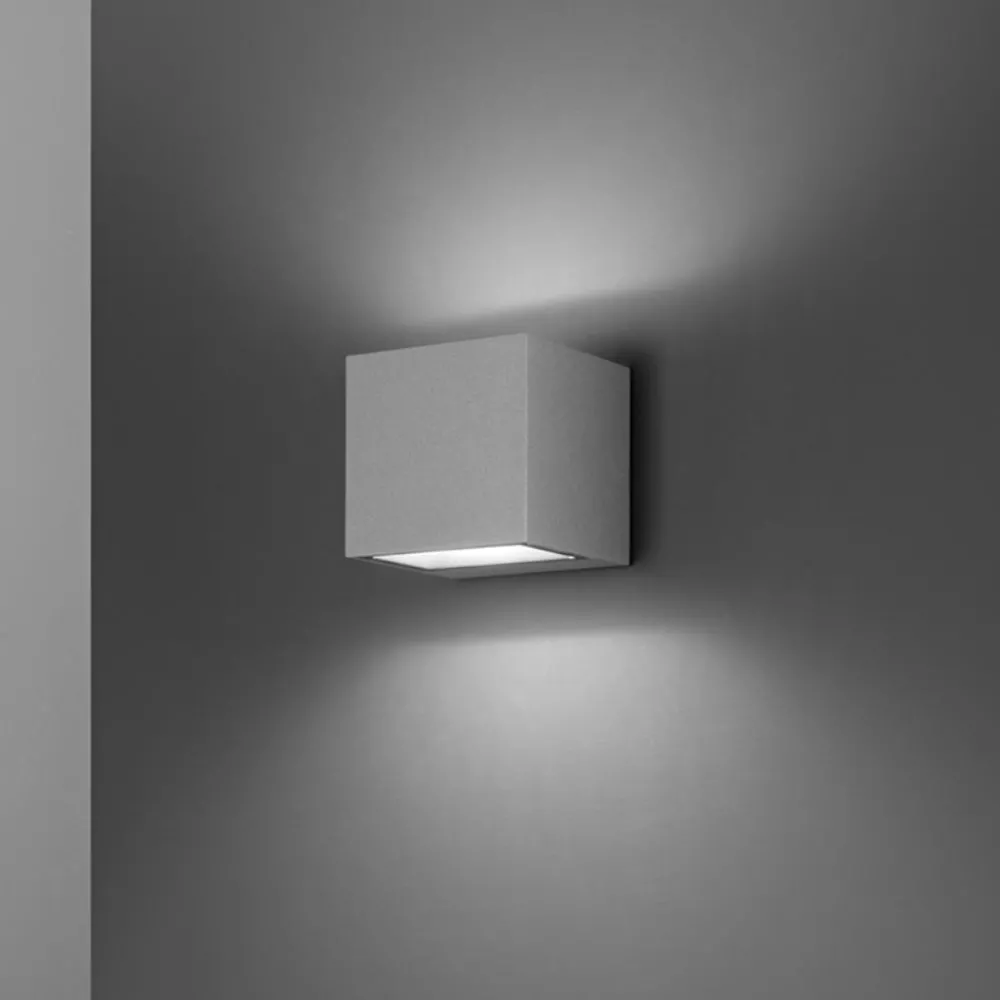Applique Da Esterno-Perenz Illuminazione Spot perenz applique da esterno cubotto ip65 grigio cemento led 3000k