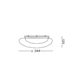 Plafoniere Moderne-Ideal Lux Squish pl d34 plafoniera led 3000k