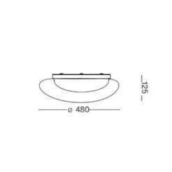 Plafoniere Moderne-Ideal Lux Squish pl d48 plafoniera moderna led