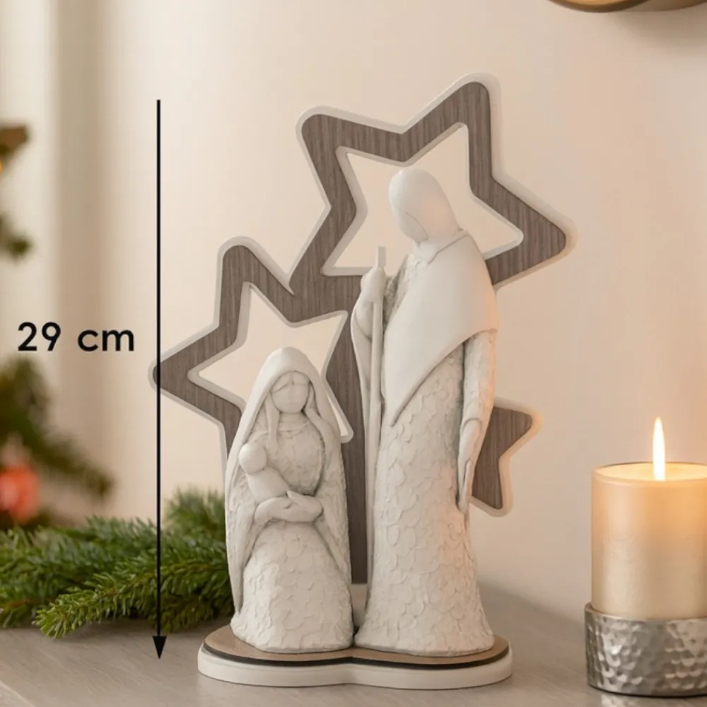 Presepi Di Natale-Bongelli Preziosi Statuetta presepe h29 natività di natale rovere