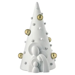 Presepi Di Natale-Bongelli Preziosi Statuina presepe albero di natale h30 bianco oro