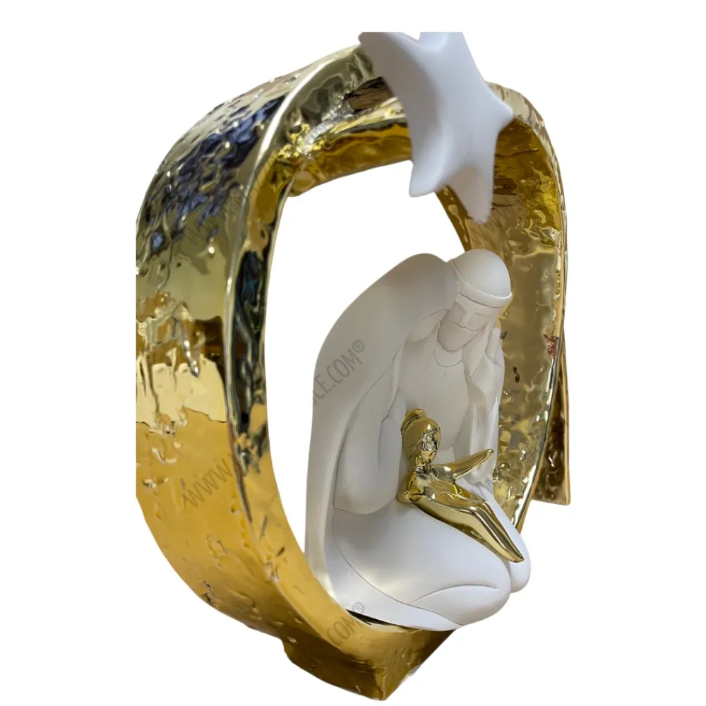 Presepi Di Natale-Bongelli Preziosi Statuina presepe di natale moderno natività oro h30