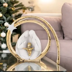 Presepi Di Natale-Bongelli Preziosi Statuina presepe di natale moderno natività oro h30