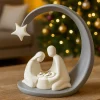 Presepi Di Natale-Bongelli Preziosi Statuina presepe moderno grigio h25 natività moderna
