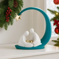 Presepi Di Natale-Bongelli Preziosi Statuina presepe natale nativita h25 blu