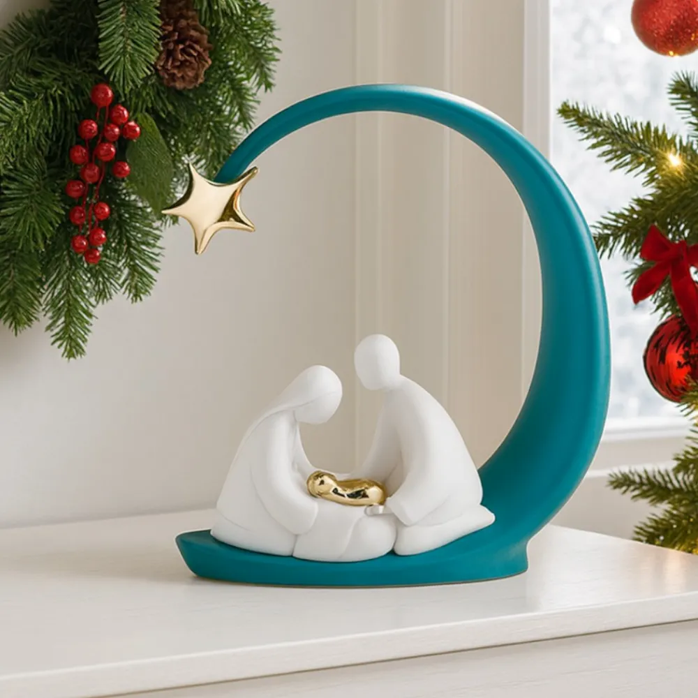 Presepi Di Natale-Bongelli Preziosi Statuina presepe natale nativita h25 blu