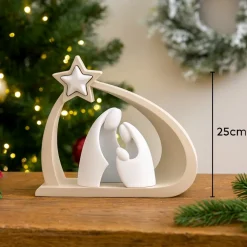 Presepi Di Natale-Bongelli Preziosi Statuina presepe natività di natale h25 nocciola