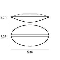 Plafoniere Moderne-Stilnovo dihpy plafoniera da soffitto led 21w 3000k dimmerabile