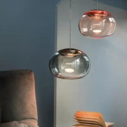 Lampade A Sospensione-Stilnovo la mariee lampada a sospensione moderna per soggiorno design vetro rame