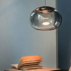 Lampadari Moderni-Stilnovo la mariee lampadario moderno boccia grigio fumo led 3000k
