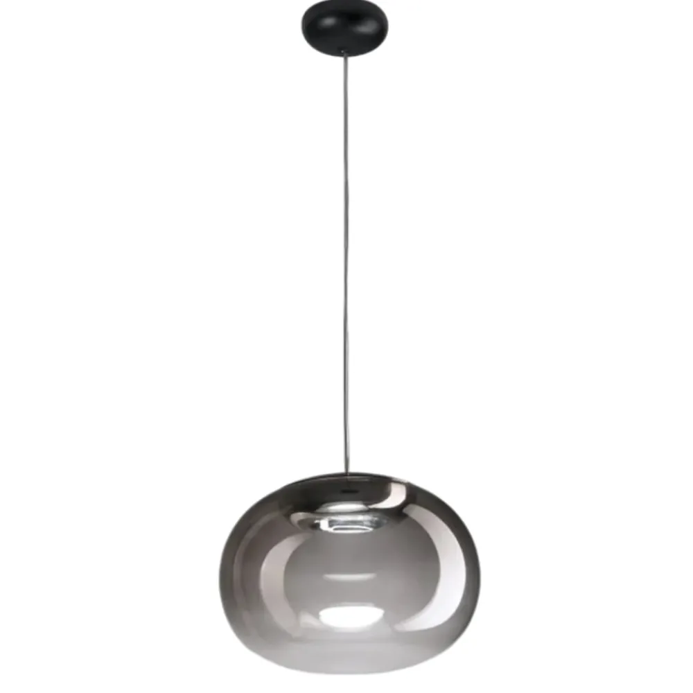 Lampadari Moderni-Stilnovo la mariee lampadario moderno boccia grigio fumo led 3000k
