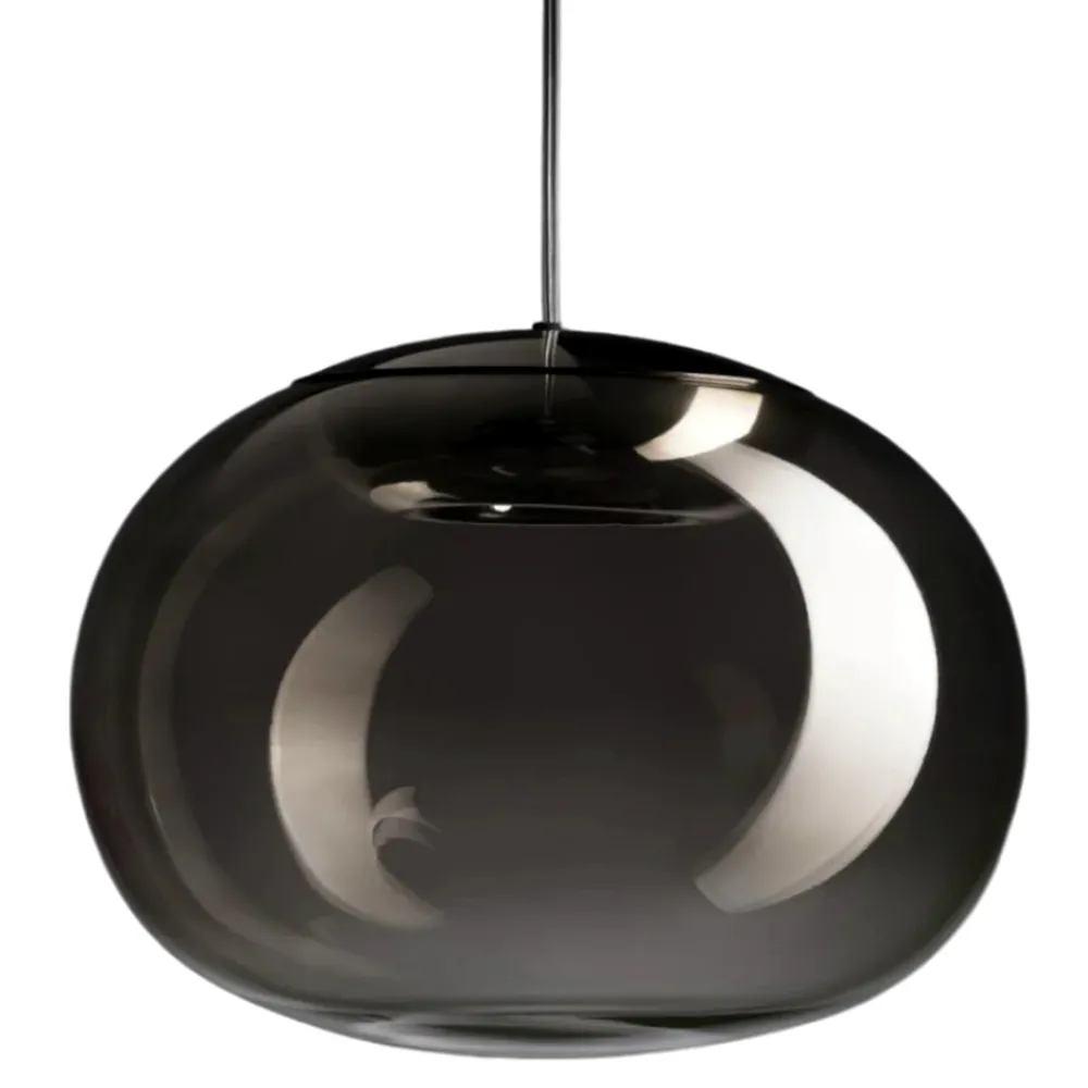 Lampadari Moderni-Stilnovo la mariee lampadario moderno boccia grigio fumo led 3000k