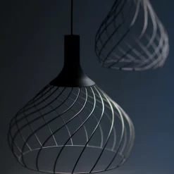 Lampadari Cucina-Stilnovo mongolfier lampadario da cucina nero led 3000k dimmerabile