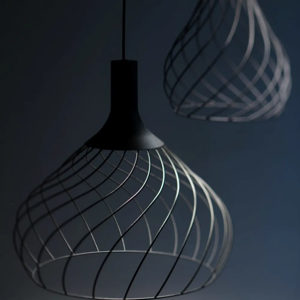 Lampadari Cucina-Stilnovo mongolfier lampadario da cucina nero led 3000k dimmerabile