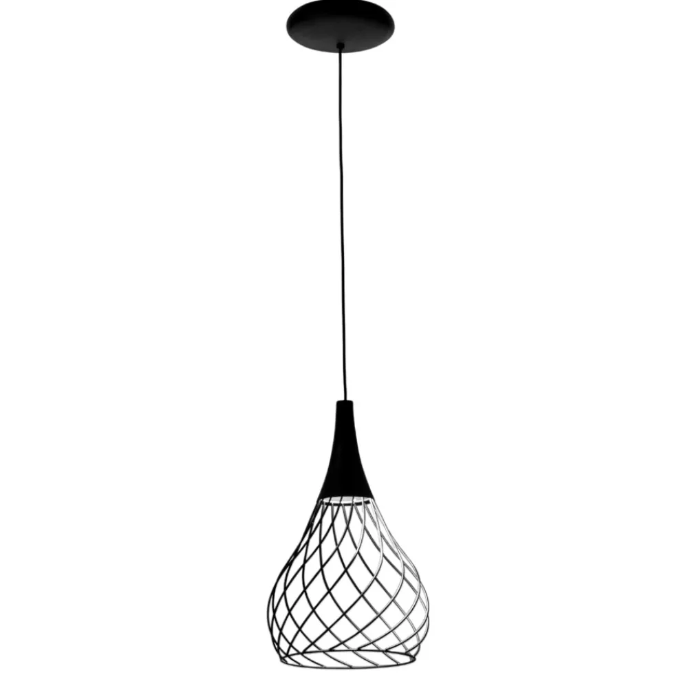 Lampadari Cucina-Stilnovo mongolfier lampadario da cucina nero led 3000k dimmerabile
