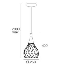 Lampadari Cucina-Stilnovo mongolfier lampadario da cucina nero led 3000k dimmerabile