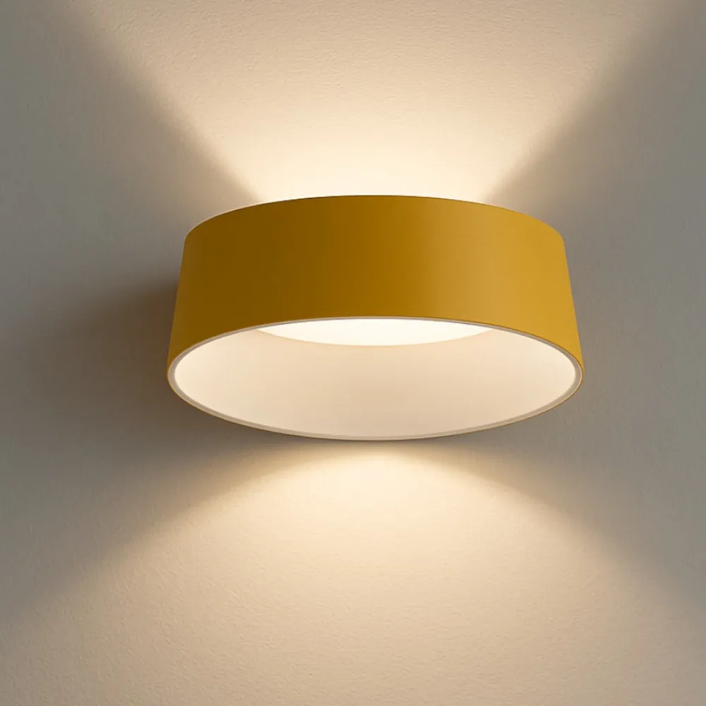Applique Da Parete-Stilnovo oxygen applique giallo led 3000k dimmerabile moderna