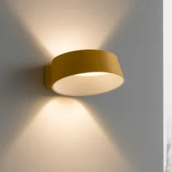 Applique Da Parete-Stilnovo oxygen applique giallo led 3000k dimmerabile moderna