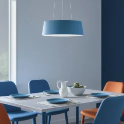 Lampadari Moderni-Stilnovo oxygen lampadario design moderno led 3000k dimmerabile azzurro