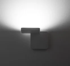 Applique Da Parete-Stilnovo quad applique bianco led 18w 3000k design moderna