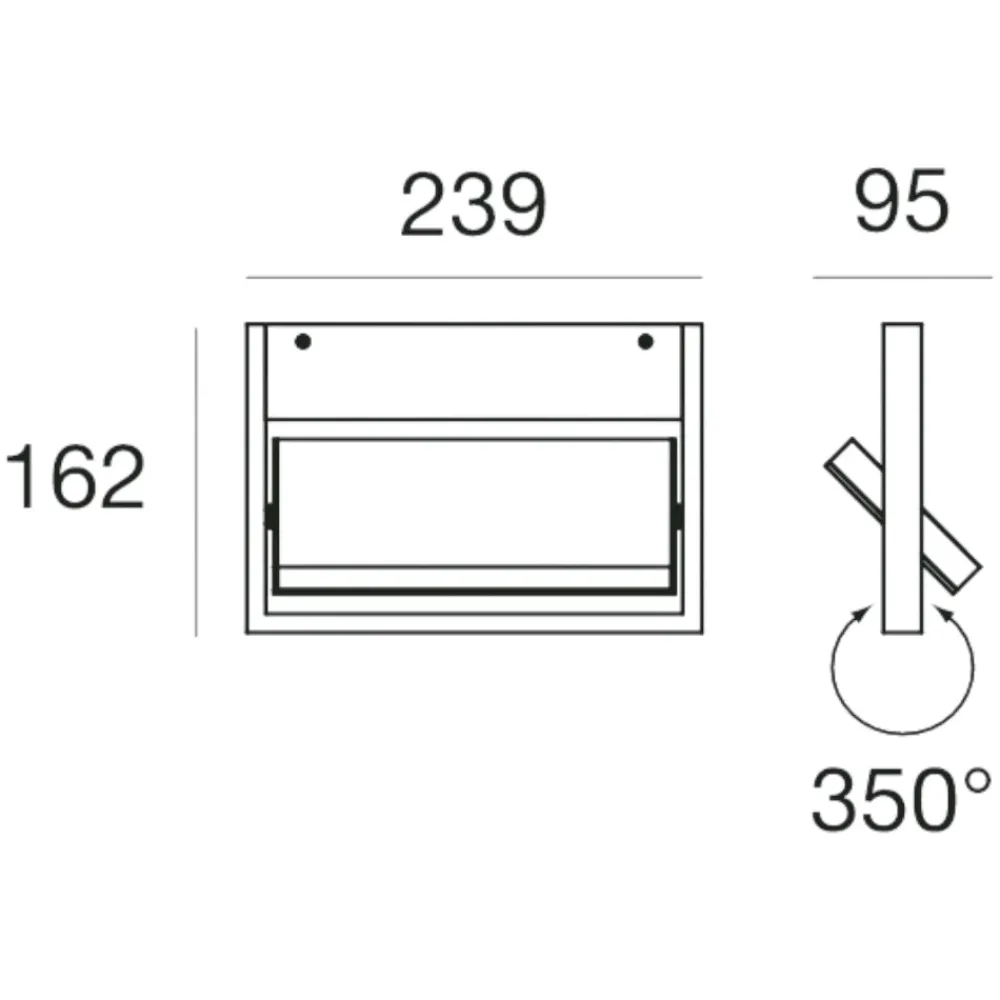 Applique Da Parete-Stilnovo tablet applique led 3000k moderno bianco