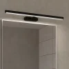Applique Da Bagno-Linea Light Straight applique specchio da bagno nero ip40 led 2700k